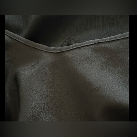 J Crew Black Dress Poly Sheer Lined Layered Cinch Waist Long Sleeved. VGUC Large - Picture 10 of 12